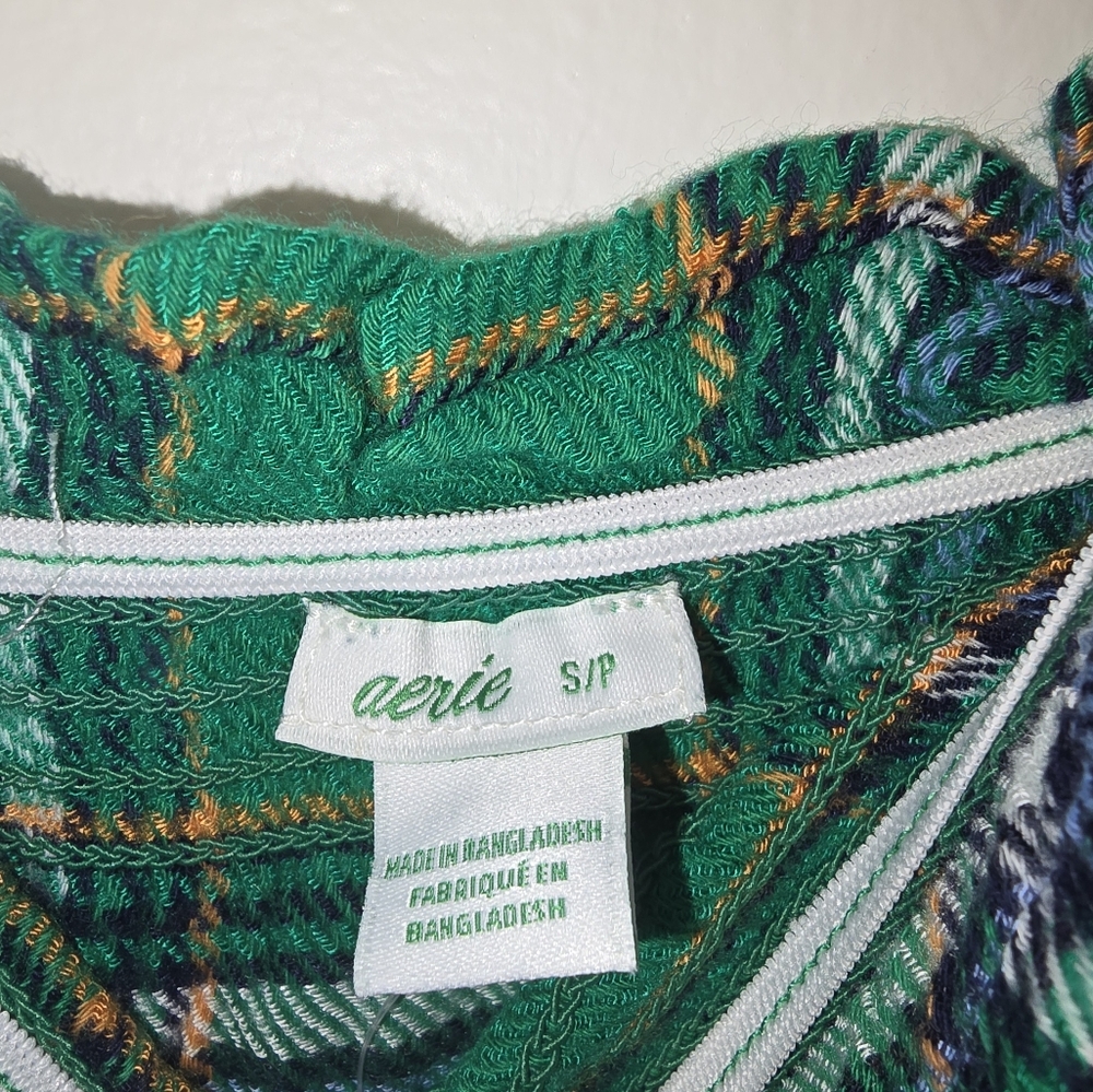Aerie Sleepwear Romper in Green Plaid Small, Nwt. Perfect For The Holiday! - Picture 6 of 6